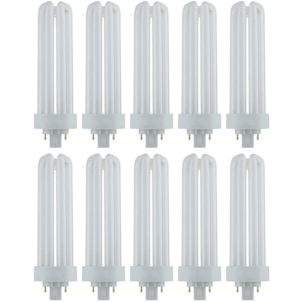 Sunlite PLT42/E/SP50K Fluorescent 42W PLD Triple U-Shaped Twin Tube CFL Bulbs, 4-Pin GX24Q-4, 5000K, 10PK 40592-SU - main